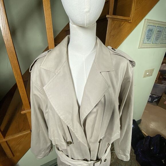 Vintage Together Trench Coat Womens Plus 18W Belt Duster Chic Elegant Y2K Retro - Picture 2 of 16